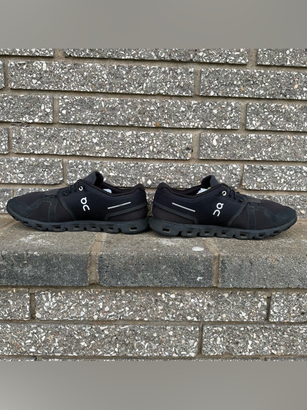 Men’s On Running Cloud 5 All Black Mesh Athletic Running Shoes Size 10 - Picture 7 of 12